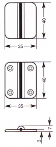 Schematische Darstellung der Scharniere